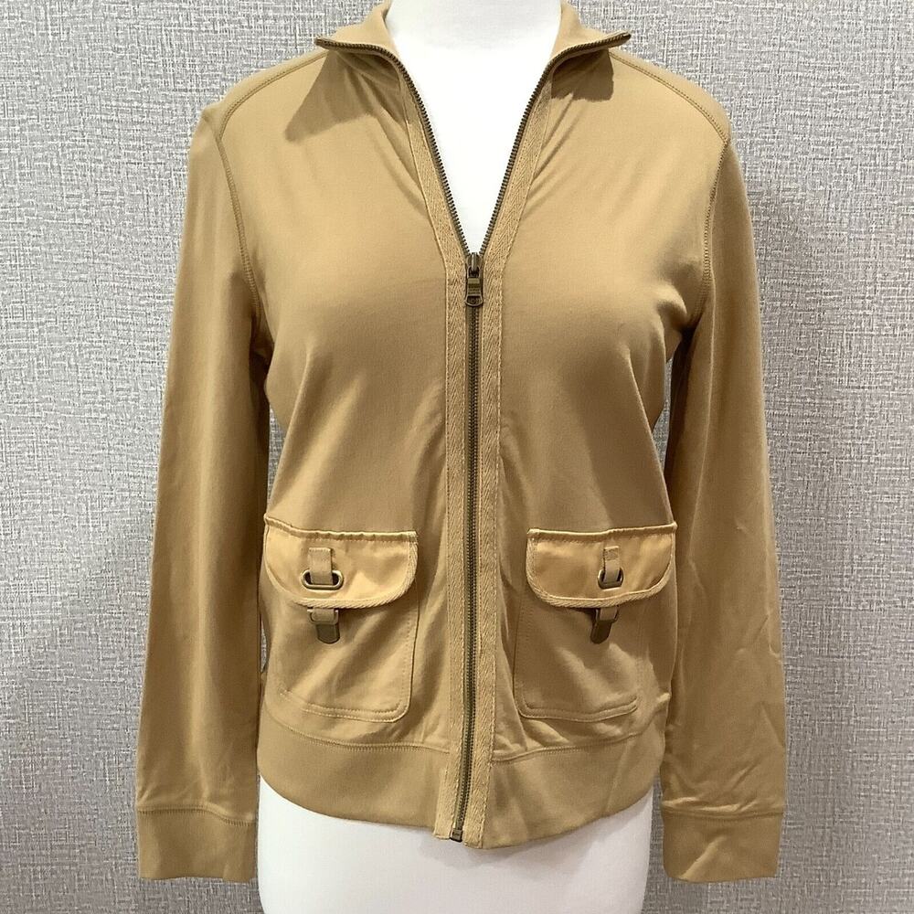 Ralph Lauren Jeans Womens Zip Up Jacket sz S Khaki Tan NWT